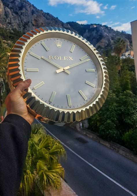 clockwise rolex|Rolex wall clock real.